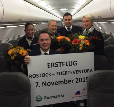 Erstflug Germania Rostock-Fuerteventura Erstflug Germania Rostock-Fuerteventura